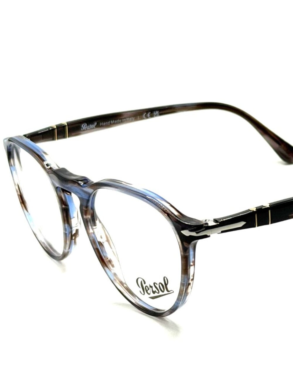 NEW PERSOL PO 3286-V 1155 STRIPED BLUE MEN EYEGLASSES 51MM 19 145